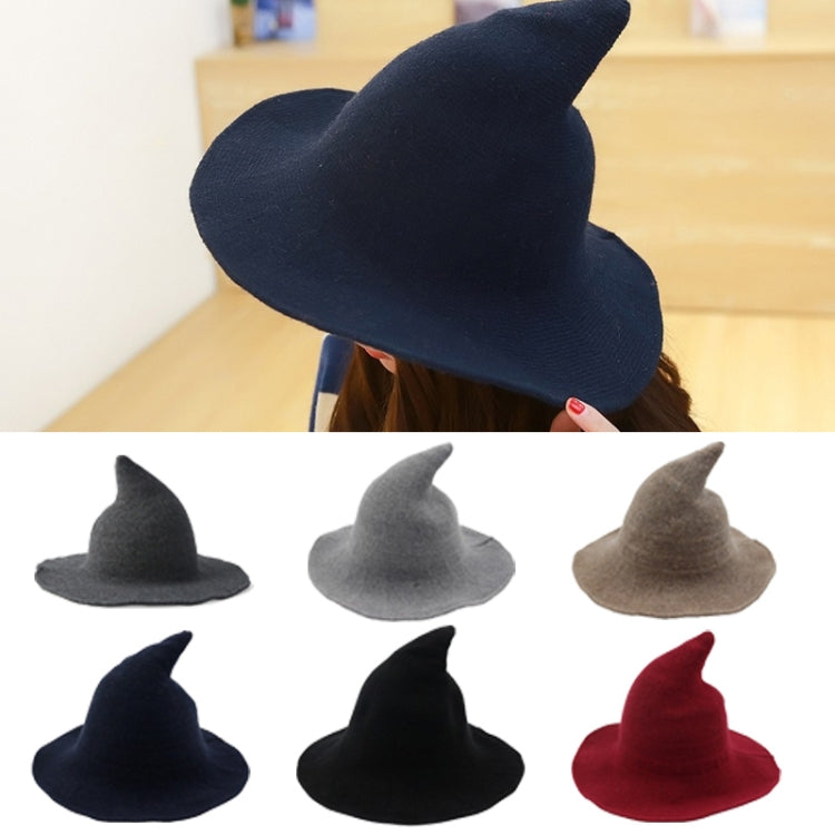 Halloween Personality Wizard Steeple Great Brim Wool Cap — view 12