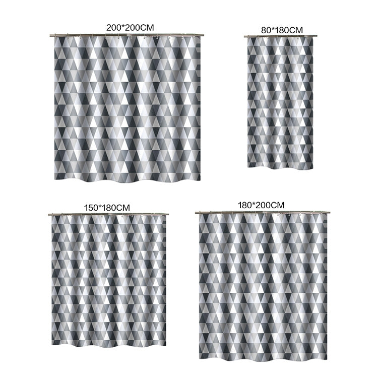 Curtains for Bathroom Waterproof Polyester Fabric Moldproof Bath Curtain — 80x180cm
