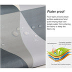 Curtains for Bathroom Waterproof Polyester Fabric Moldproof Bath Curtain — 100x180cm