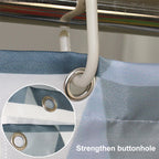 Curtains for Bathroom Waterproof Polyester Fabric Moldproof Bath Curtain — 100x200cm