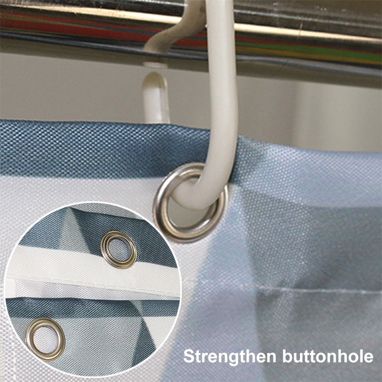 Curtains for Bathroom Waterproof Polyester Fabric Moldproof Bath Curtain — 100x200cm