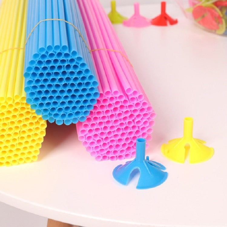 100 PCS Balloon Bracket with Plastic Rod Bracket Party Decoration Latex Balloon Stick — view 4