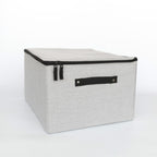 Nonwoven Storage Box Zipper Foldable Underwear Bra Socks Container Drawer Sundries Clothes Home Storage Bag — Light Grey