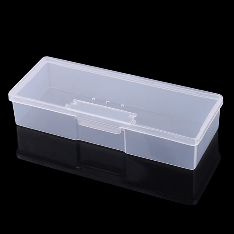 Plastic Transparent Nail Manicure Tools Storage Box — Clear