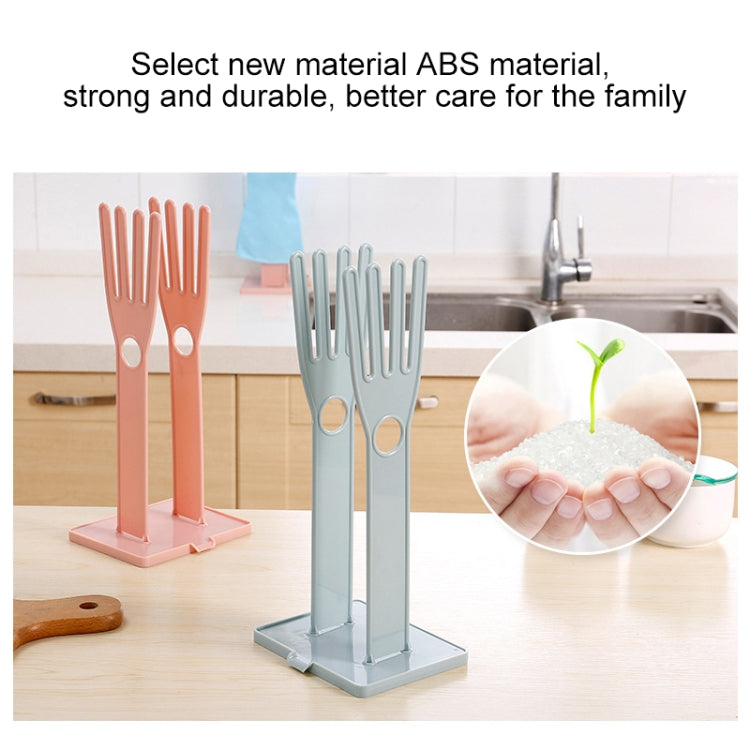 Portable Glove Drying Rack Kitchen Storage Rack Desktop Drainage Storage Rack — Pink
