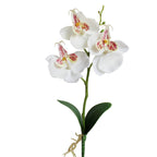 Decorative Landscaping Round Pot Three Flowers Phalaenopsis Bonsai Simulation Potted Plants — Pink