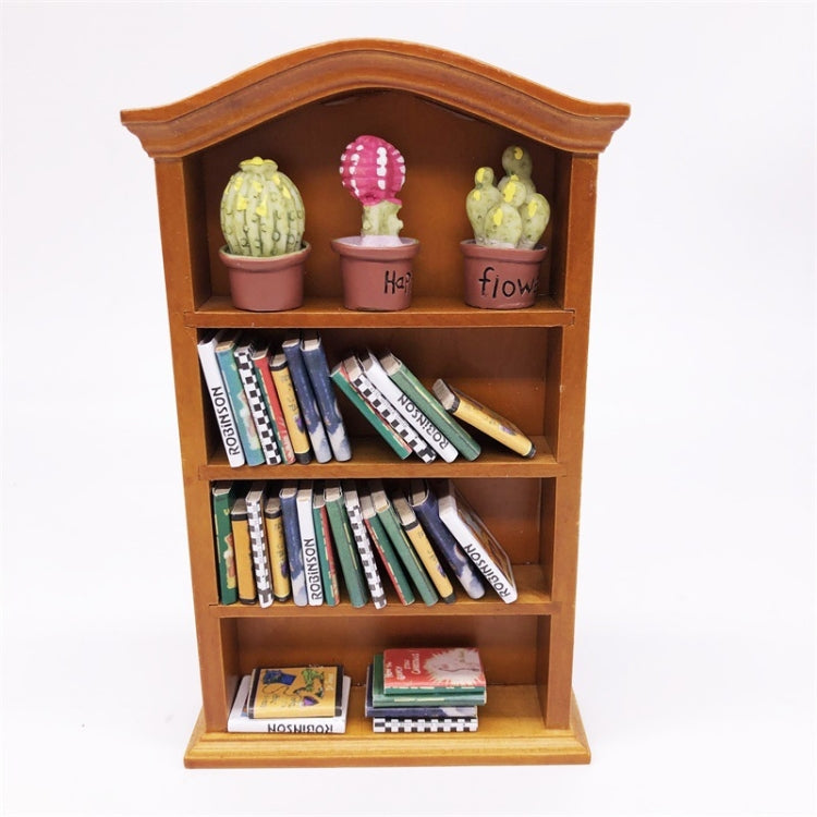 1:12 Mini House Toy Simulation Furniture Wooden Bookcase Mini House Toy