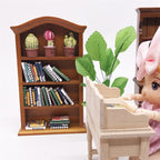 1:12 Mini House Toy Simulation Furniture Wooden Bookcase Mini House Toy