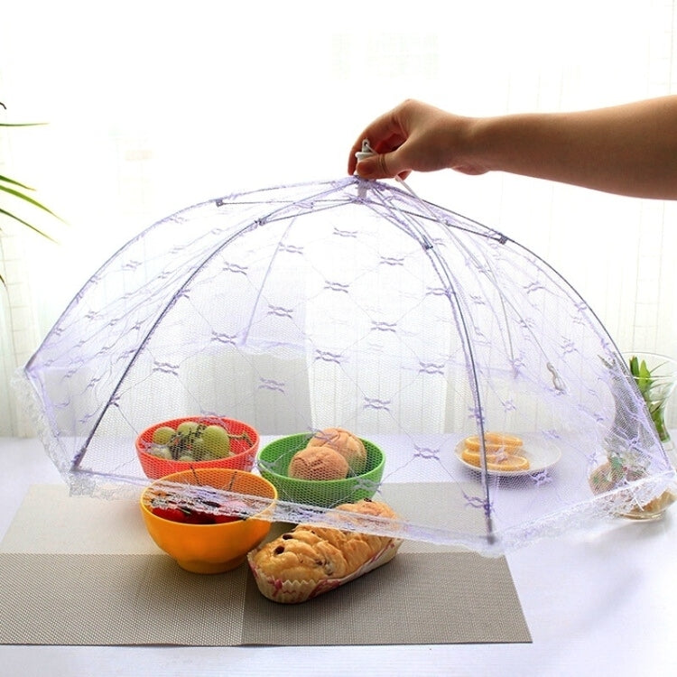 Mesh Cover Dish Dust-proof Printing Food Cover Fly-proof Cover Food Cover, Lace Folding Dish Cover