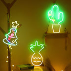LED Acrylic Transparent Back Panel Neon Light Holiday Decoration Lamp