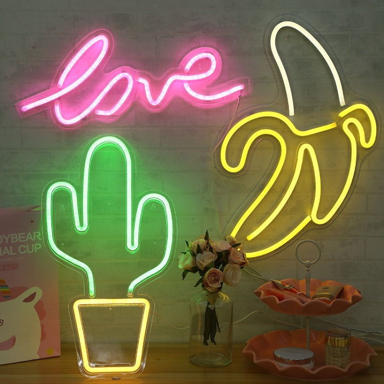 LED Acrylic Transparent Back Panel Neon Light Holiday Decoration Lamp
