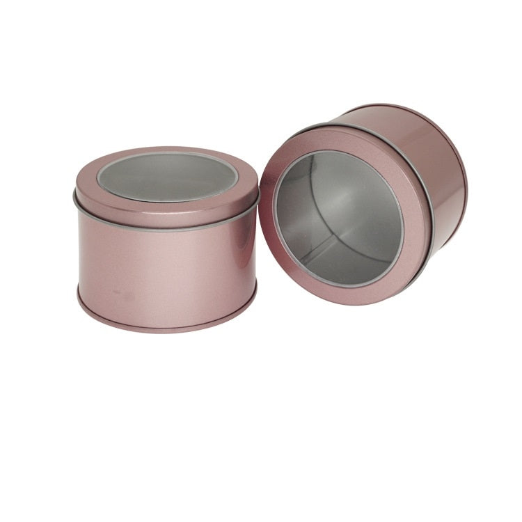 Deep Round Skylight Transparent Window Top Cover Tin Box Food Tea Can Baking Cake Box — view 9