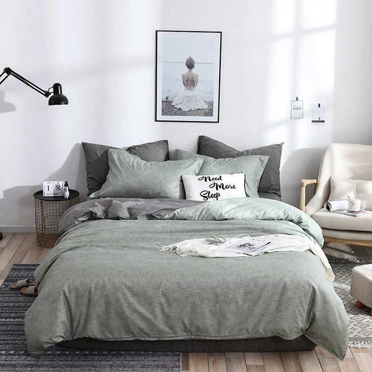 Bedding Set Solid Plaid Side Bed Comforter Duvet Cover Sheet Set, 168*229cm(1x Pillowcase,1xQuilt）, 200*230cm(2x Pillowcase,1x Quilt）, 228*228cm(2xPillowcase,1xQuilt）, 260*230cm(2xPillowcase ,1xQuilt）, 135*200cm(1xPillowcase,1xQuilt）                   ... — view 18