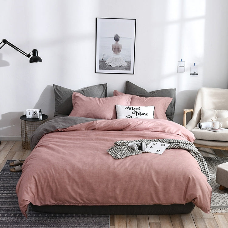 Bedding Set Solid Plaid Side Bed Comforter Duvet Cover Sheet Set, 168*229cm(1x Pillowcase,1xQuilt）, 200*230cm(2x Pillowcase,1x Quilt）, 228*228cm(2xPillowcase,1xQuilt）, 260*230cm(2xPillowcase ,1xQuilt）, 135*200cm(1xPillowcase,1xQuilt）                   ... — view 27