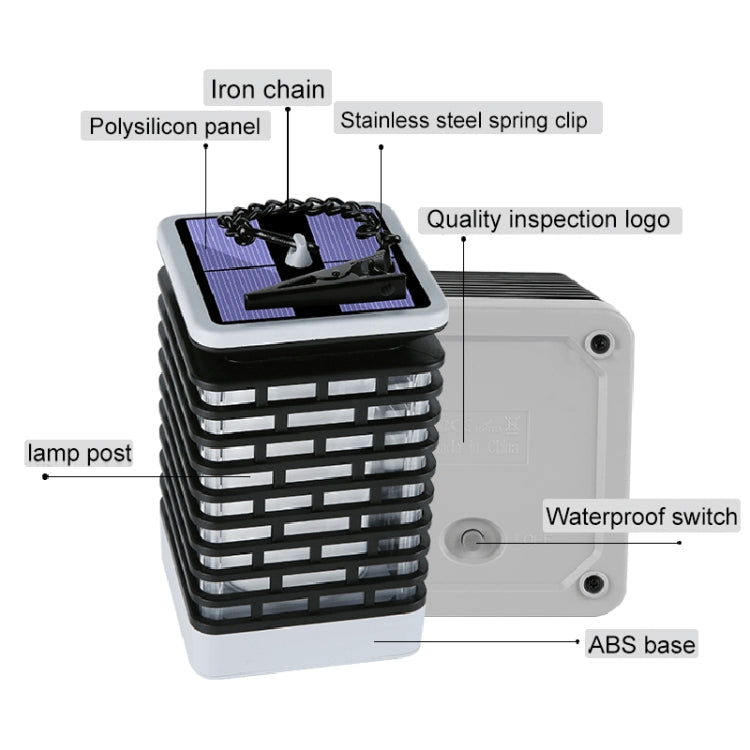 LED Solar Induction Landscape Light Flame Lamp Outdoor Waterproof Garden Lantern