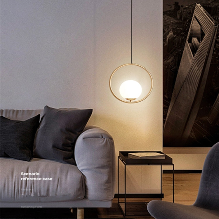 Restaurant Chandelier Single Head Creative Personality Simple Modern Copper Lamp — without Light Source  Oval B2