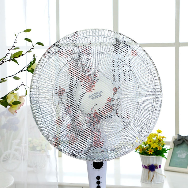 Anti-pinch Electric Fan Safety Cover Protection Net Dustproof Cover — Purple