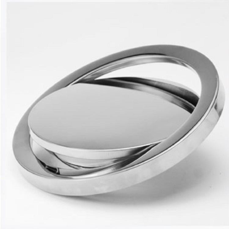 Embedded Type Stainless Steel Swing Cover Flip Kitchen Countertop Trash Can Lid Cap — view 7