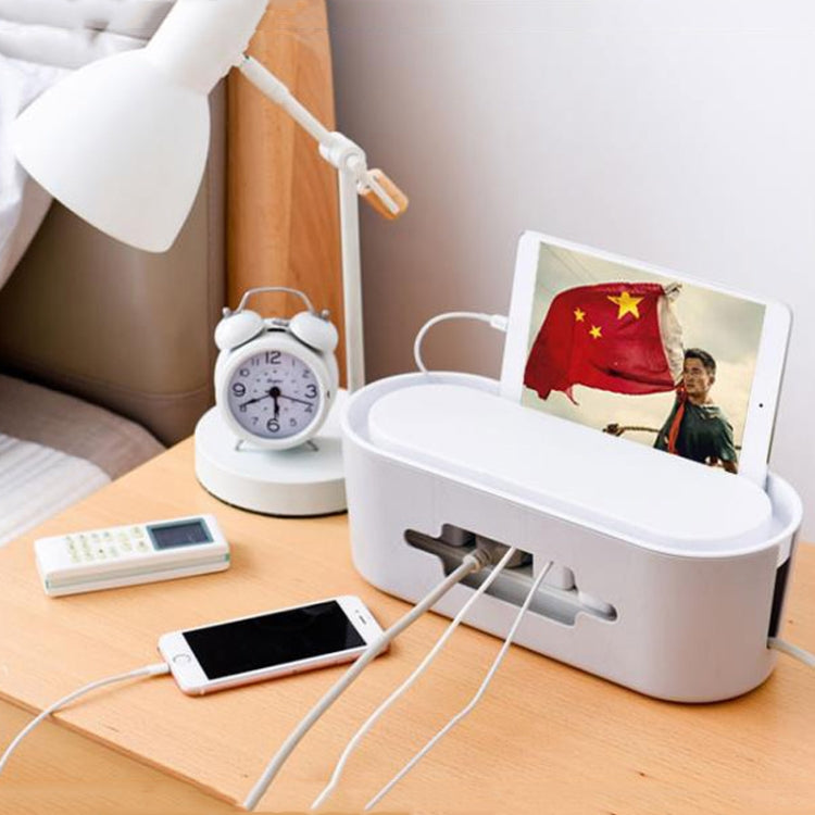 Home Cable Storage Box Hollow Wire Cord Safety Tidy Organizer Container — view 6
