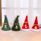 6 inch Electric Cap Christmas Swing Tree Hat Christmas Ornaments Props — Swing Tree with Pentagram Light