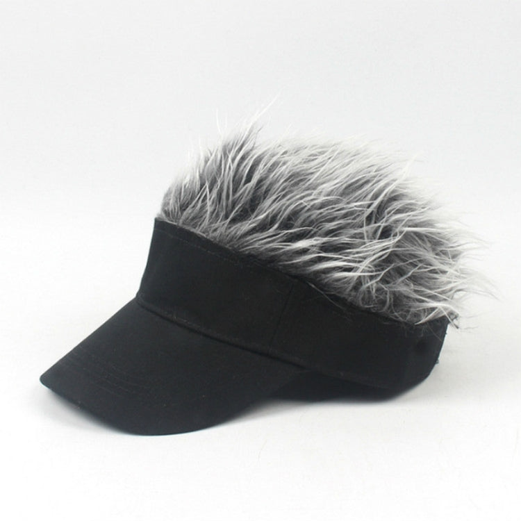 Unisex Fashion Outdoor Sunshade Baseball Cap with Wig — view 9