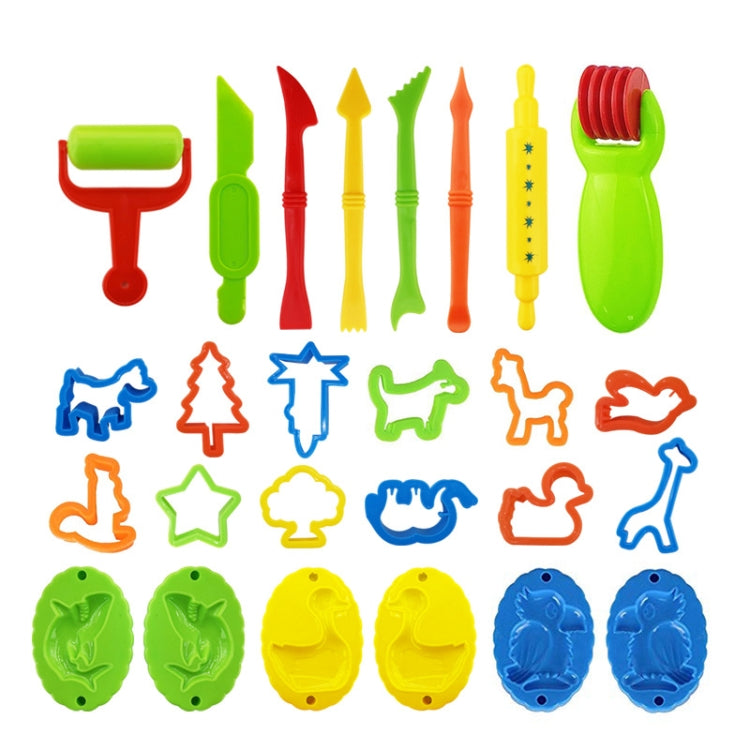 Children Play House Toy DIY Color Mud Green Plastic Mold Set