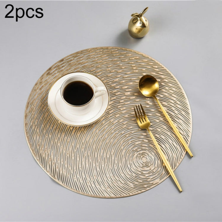 2 PCS Fashion Round Hollow Placemats PVC Table Mats Coffee Cup Pad — view 9