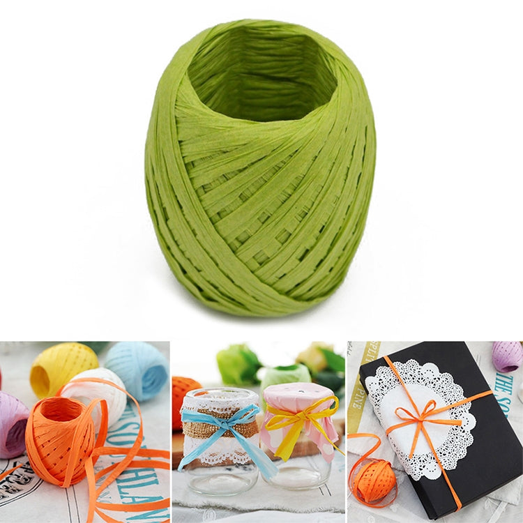 20M Paper Rope Raffia Ribbon Natural Lace Rope Gift Box Wrapping DIY Decoration — Light Pink
