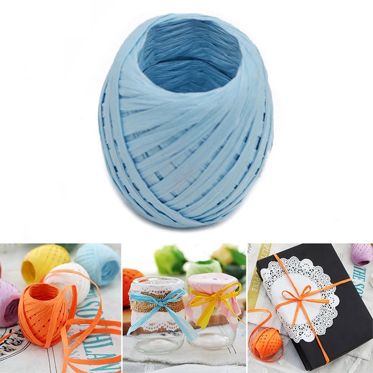 20M Paper Rope Raffia Ribbon Natural Lace Rope Gift Box Wrapping DIY Decoration — Gray