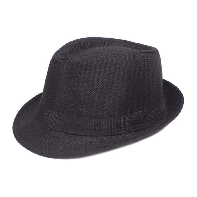 Fashion Seaside Sun Visor Hat Folding Net Surface Jazz Hat — Dark Gray 58cm