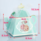 50 PCS Creative Hot Teapot Shape Wedding Candy Box Afternoon Tea Pastry Box — view 6