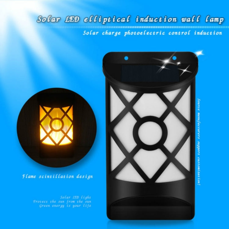 Solar Flame Courtyard Flood Light Wall Lamp Outdoor Lawn Landscape Street Light Induction Lamp