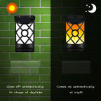 Solar Flame Courtyard Flood Light Wall Lamp Outdoor Lawn Landscape Street Light Induction Lamp