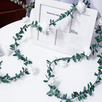 Solar Simulation Green Leaf Rattan Rose Flower Vine LED Light String Garland Decoration