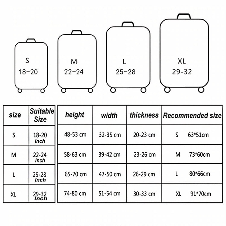 Travel Abrasion-resistant Elastic Luggage Protective Cover Suitcase Dust Covers — Green Ripple