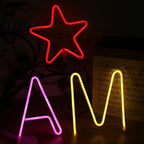 LED Neon Pendant Decoration Lamp Warm Night Light