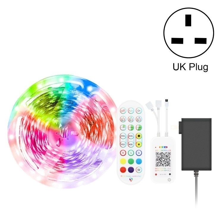 Bluetooth Suit Smart Music Sound Control Light Strip Non-waterproof 5050 RGB Colorful Atmosphere LED Light Strip With 24-Keys Remote Control — 15M 270 LEDs