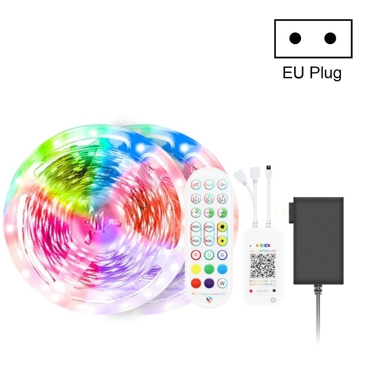 Bluetooth Suit Smart Music Sound Control Light Strip Non-waterproof 5050 RGB Colorful Atmosphere LED Light Strip With 24-Keys Remote Control — view 18
