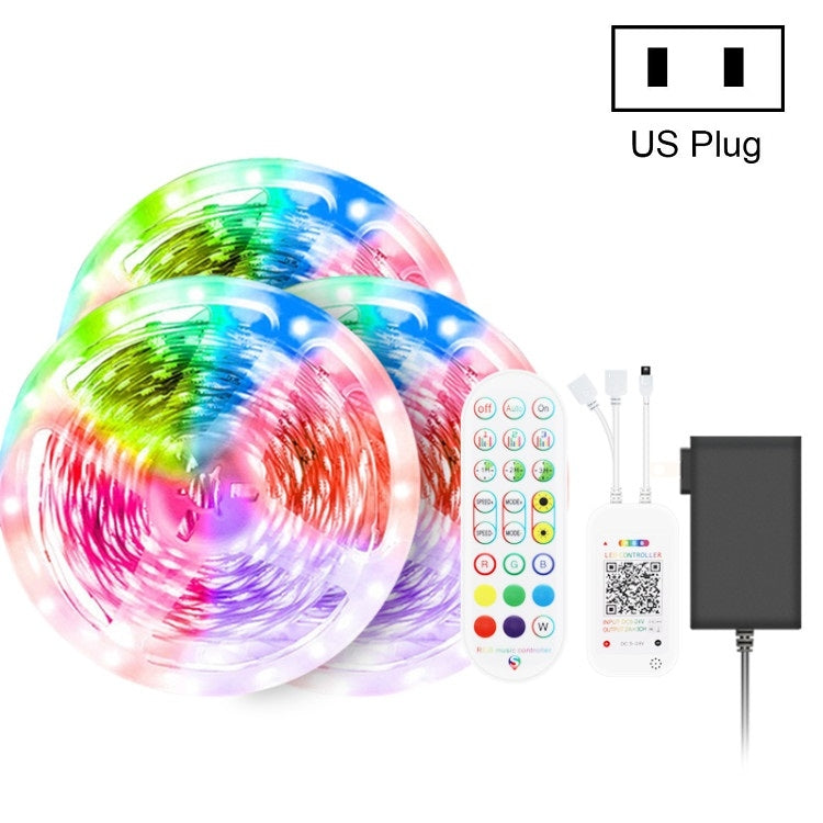 Bluetooth Suit Smart Music Sound Control Light Strip Non-waterproof 5050 RGB Colorful Atmosphere LED Light Strip With 24-Keys Remote Control — view 29