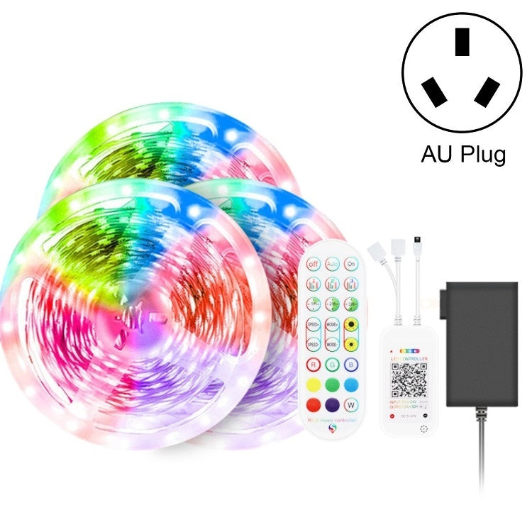 Bluetooth Suit Smart Music Sound Control Light Strip Non-waterproof 5050 RGB Colorful Atmosphere LED Light Strip With 24-Keys Remote Control — view 32