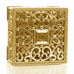 12 PCS Mini Candy Box Openwork Pattern Square Gift Box — Silver