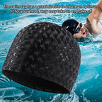 Adult Crescent PU Waterproof Comfortable Earmuff Swimming Cap