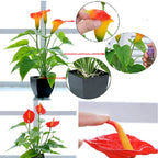 Artificial Flower Calla Plant Potted Home Decoration Green Plant — Red