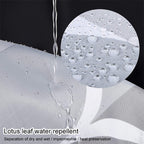 Shower Curtain Waterproof Bathroom Geometric Light Grey Bath Curtains — 100x200cm