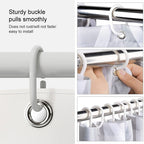 Shower Curtain Waterproof Bathroom Geometric Light Grey Bath Curtains — view 7