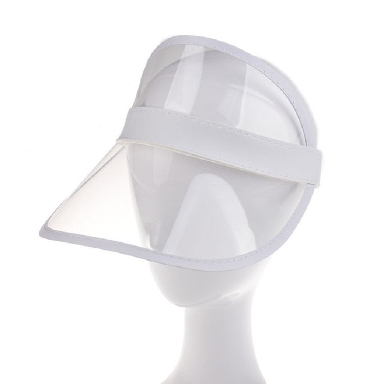 PVC Outdoor Transparent Sun Hat Visor Cap for Male / Female — Adult Red