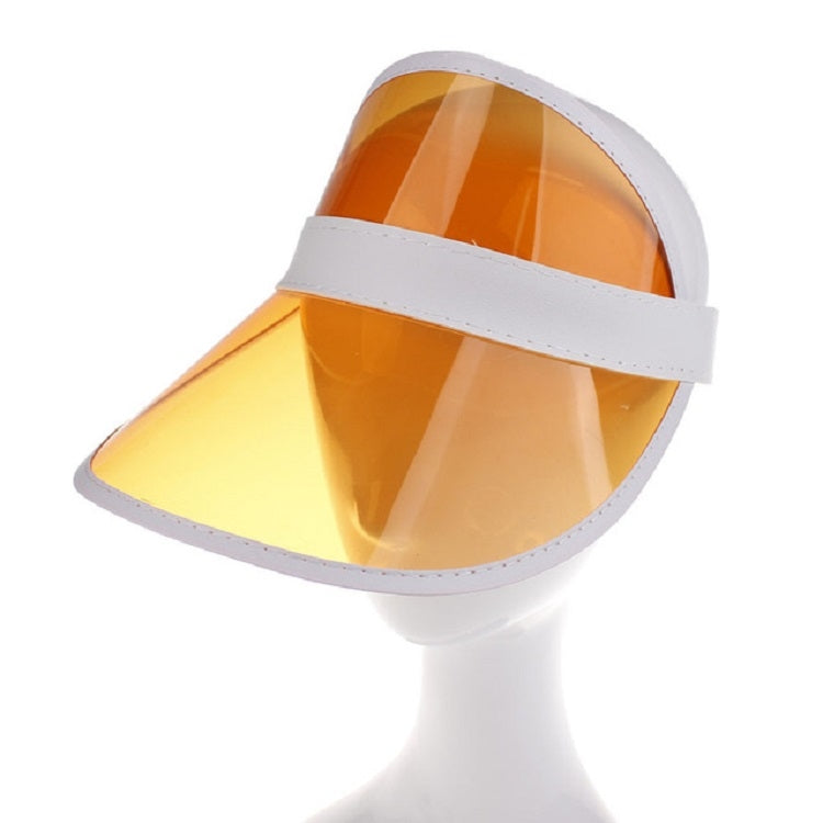 PVC Outdoor Transparent Sun Hat Visor Cap for Male / Female — Adult Green