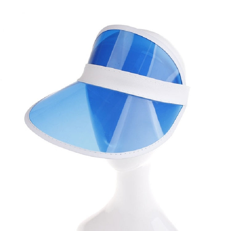 PVC Outdoor Transparent Sun Hat Visor Cap for Male / Female — Adult Purple
