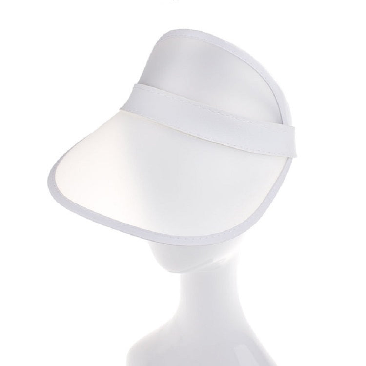 PVC Outdoor Transparent Sun Hat Visor Cap for Male / Female — Adult Black