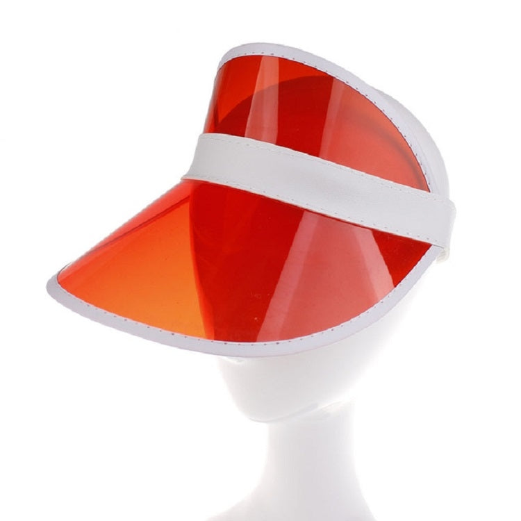 PVC Outdoor Transparent Sun Hat Visor Cap for Male / Female — Adult Yellow